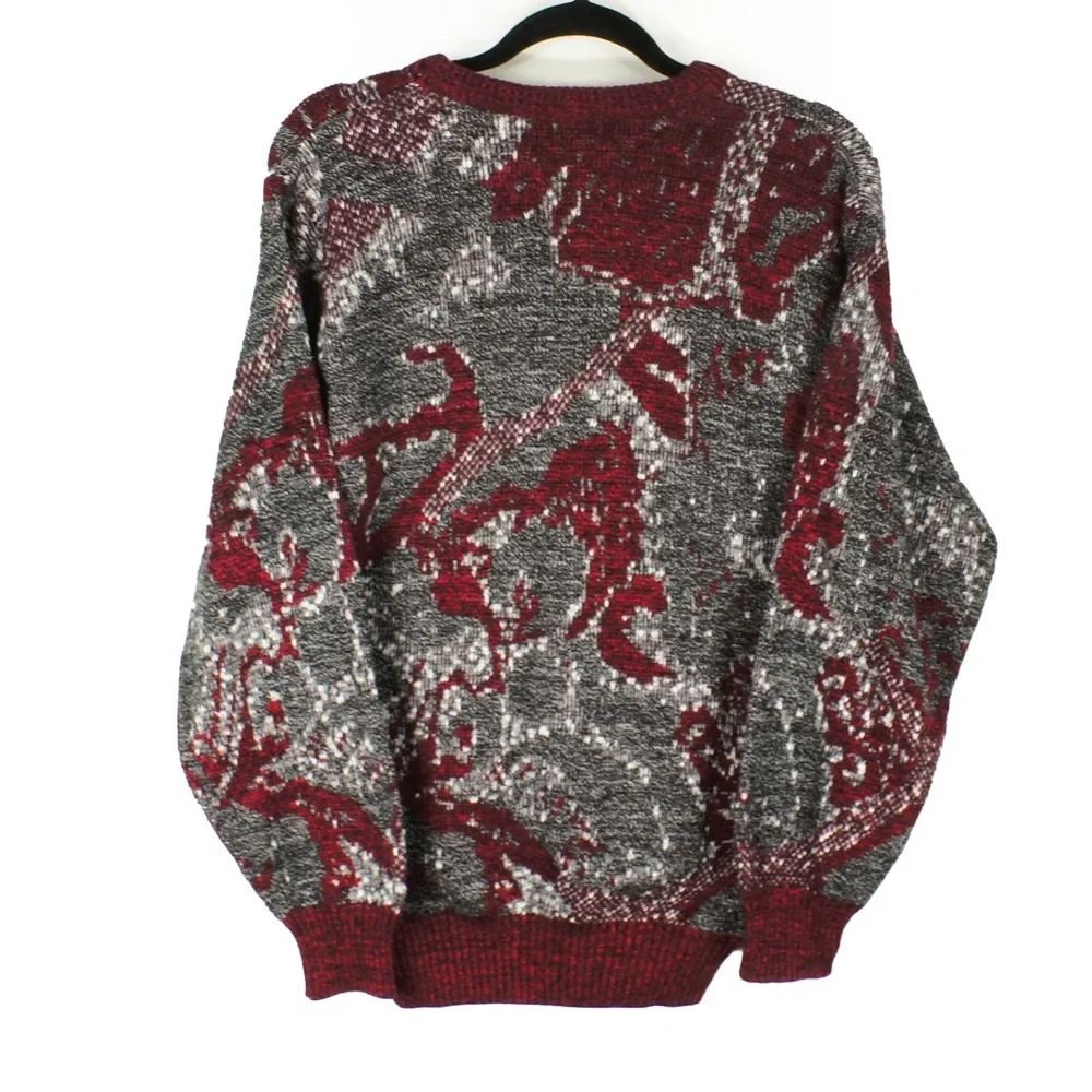 Vintage Late 80s 90s Valentino Wool Blend Knit Pullover Crewneck Sweater - Picture 2 of 3